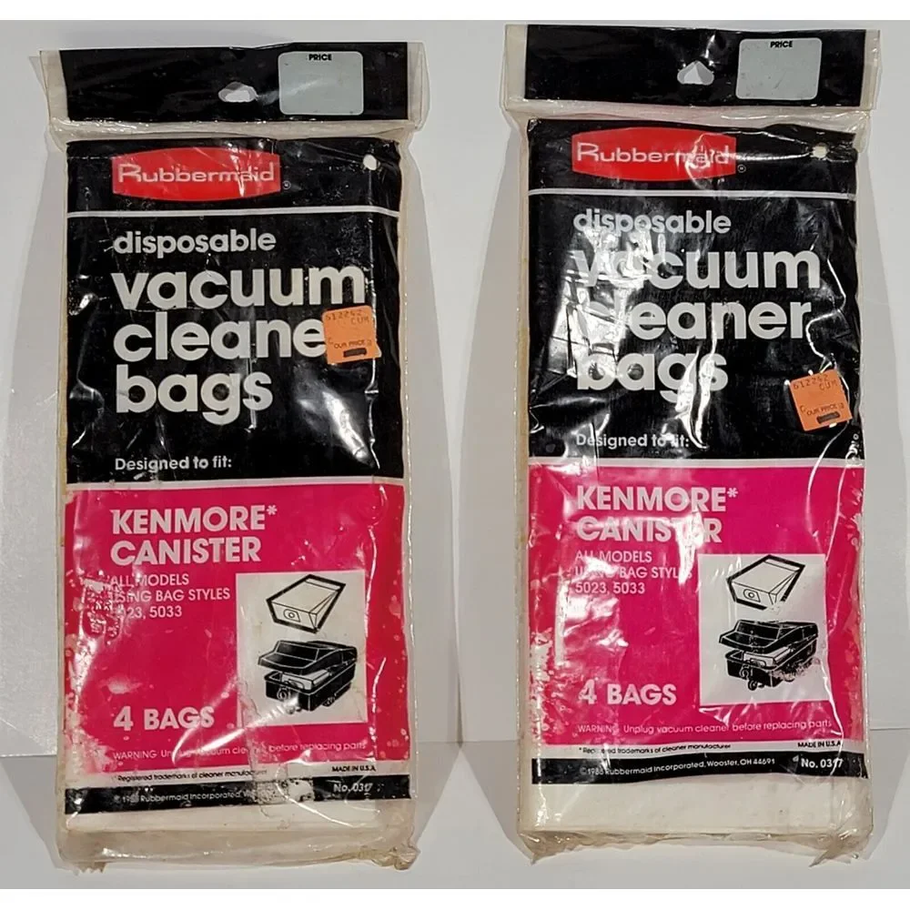 4 Type E Vacuum Cleaner Bags For Kenmore 5023 5033 Canister Vacuum By Rubbermaid